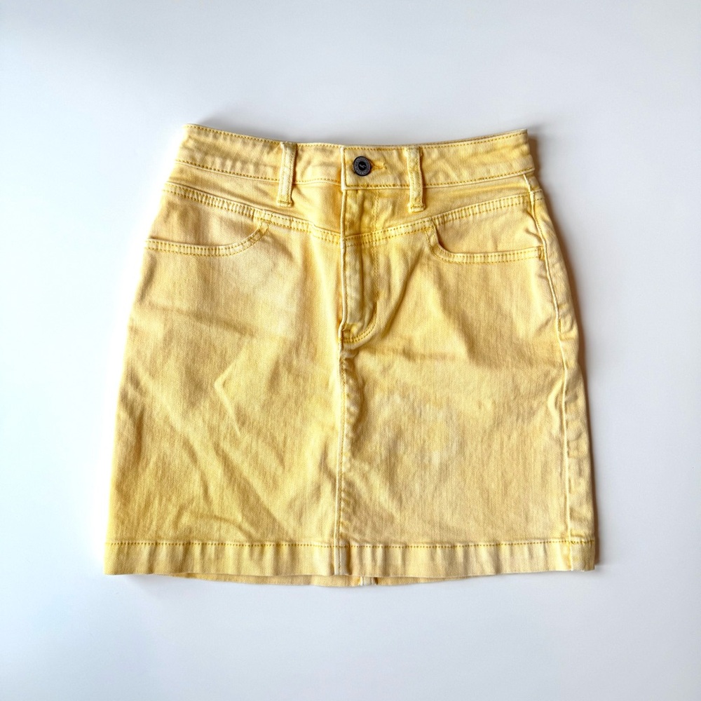 Yellow Denim Miniskirt